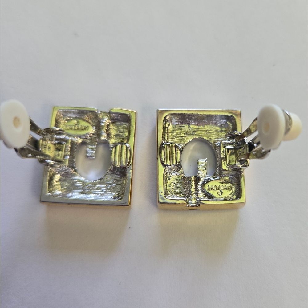 🐢 Givenchy Vintage 80's G Logo Earrings Classic Glam Guaranteed Authentic - Picture 13 of 14